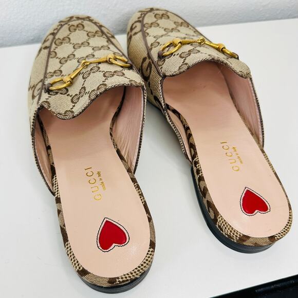 NWOT Gucci Princetown Slipper in Beige & Ebony GG Canvas 40 / 10 - Picture 6 of 16